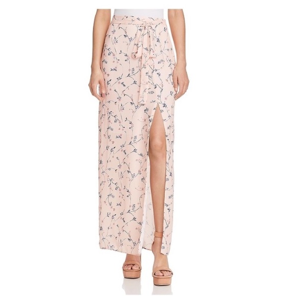 J.O.A. Dresses & Skirts - J.O.A. Pink floral maxi skirt with long sl…
